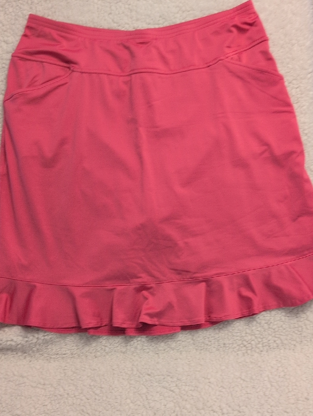 Pink Ruffle Hem Skort